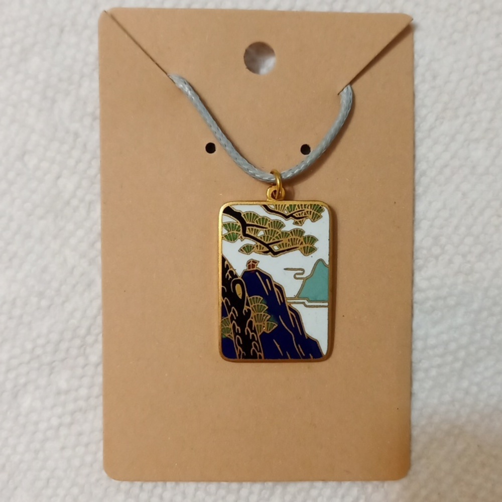 *3/$20* New Cloisonne Pendant choker corded necklace vintage